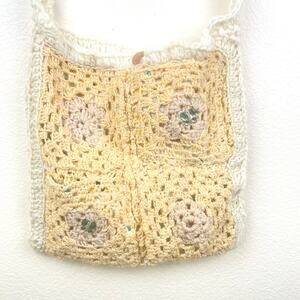 Vintage Handmade Womens Purse Crochet Granny Square Whimsigoth Boho Hippie Indie